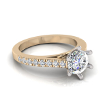Flat Shank With Diamond Detail | Six Claw Setting