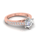 Flat Shank With Diamond Detail | Six Claw Setting