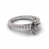 Flat Shank With Diamond Detail | Six Claw Setting