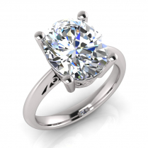 Four Claw Set Oval Filigree Ring