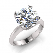 Four Square Claw Set Brilliant Cut Ring