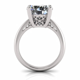 Four Claw Set Brilliant Filigree Ring