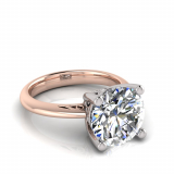 Four Claw Set Brilliant Filigree Ring