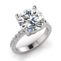 Four Claw Set Brilliant | Scallop Set Tapered Shoulders