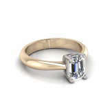 Emerald Stone Claw Set | Half Round Shank