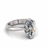 Marquise Stone Claw Set | Half Round Shank