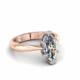 Marquise Stone Claw Set | Half Round Shank