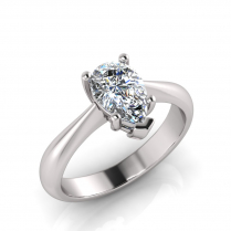 Pear Stone Claw Set | Half Round Shank