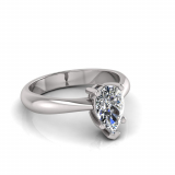 Pear Stone Claw Set | Half Round Shank