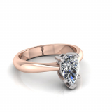 Pear Stone Claw Set | Half Round Shank