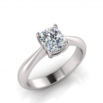 Cushion Stone Claw Set | Half Round Shank