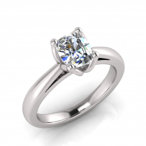 Cushion Stone Four Claw Petal | Half Round Shank