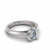 Cushion Stone Four Claw Petal | Half Round Shank