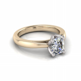 Cushion Stone Four Claw Petal | Half Round Shank