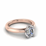 Cushion Stone Four Claw Petal | Half Round Shank