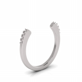 Tube Set Oval Halo And Decorative Band Ring