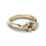 Round And Pear Three Stone| Half Round Shank