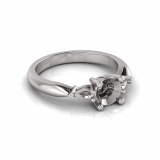 Round And Pear Three Stone| Half Round Shank