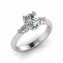 Oval And Pear Semi Bezel Set | Half Round To Knife Edge Shank