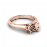 Princess And Baguette Claw Set I Half Round Shank