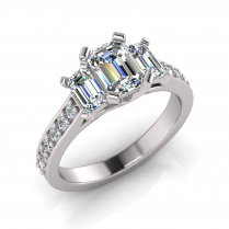 Emerald Trilogy With Side Stones