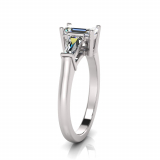 Emerald And Tapered Baguette I Half Round Shank