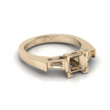 Princess And Tapered Baguette | Flat Shank