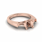 Princess And Tapered Baguette | Flat Shank