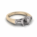 Princess And Tapered Baguette | Flat Shank