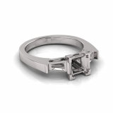 Princess And Tapered Baguette | Flat Shank