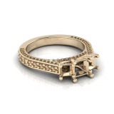 Princess Claw Set Trilogy | Flat Pave Set Shank