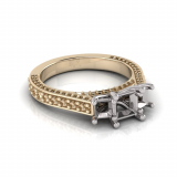 Princess Claw Set Trilogy | Flat Pave Set Shank