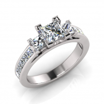 Princess Corner Claw Set Trilogy | Flat Channel Set Shank