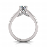 Four Claw Round With Side Settings | Half Round Shank