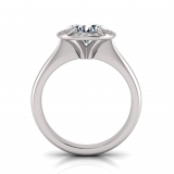 Pave Set Halo I Knife Edge Shank 