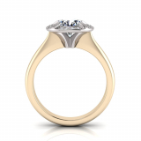 Pave Set Halo I Knife Edge Shank 