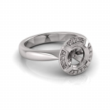 Pave Set Halo I Knife Edge Shank 