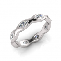 Marquise Bezel Stackable Band