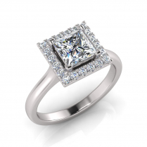 Princess Halo Scalloped Set I Half Round Shank 