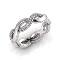 Infinity Ring With Pave Set Stones