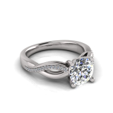 Round Claw Set | Infinity Band With Pave Set Stones 