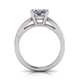 Round Claw Set | Infinity Band With Pave Set Stones 