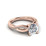 Round Claw Set | Infinity Band With Pave Set Stones 