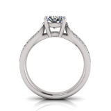 Round Claw Set | Band With Pave Set Stones 