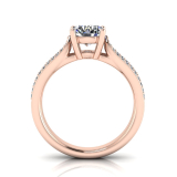 Round Claw Set | Band With Pave Set Stones 