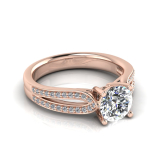 Round Claw Set | Band With Pave Set Stones 