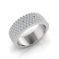 Round Scallop And Claw Set Half Band