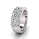 Round Scallop And Claw Set Half Band