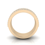 Round Scallop And Claw Set Half Band