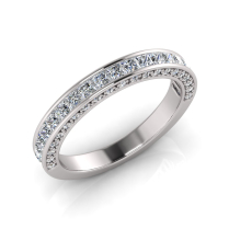 Channel And Pave Set Wedding Ring Matching Wedder For J0180